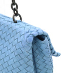 Bottega Veneta Olympia Chain Shoulder Bag Leather Light Blue — view 4