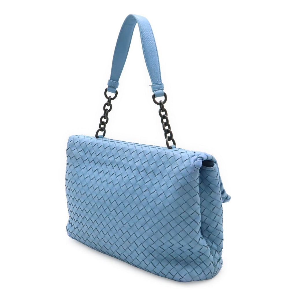 Bottega Veneta Olympia Chain Shoulder Bag Leather Light Blue — view 2