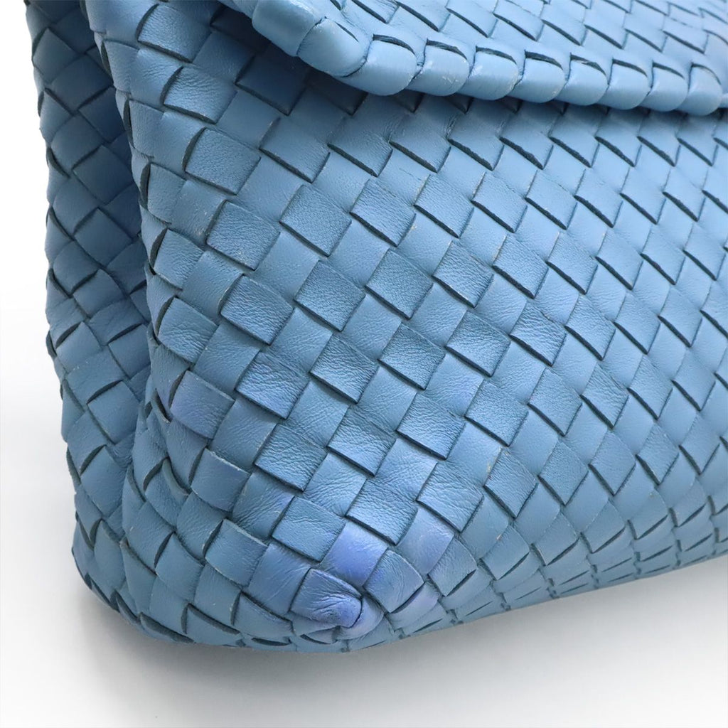Bottega Veneta Olympia Chain Shoulder Bag Leather Light Blue — view 6