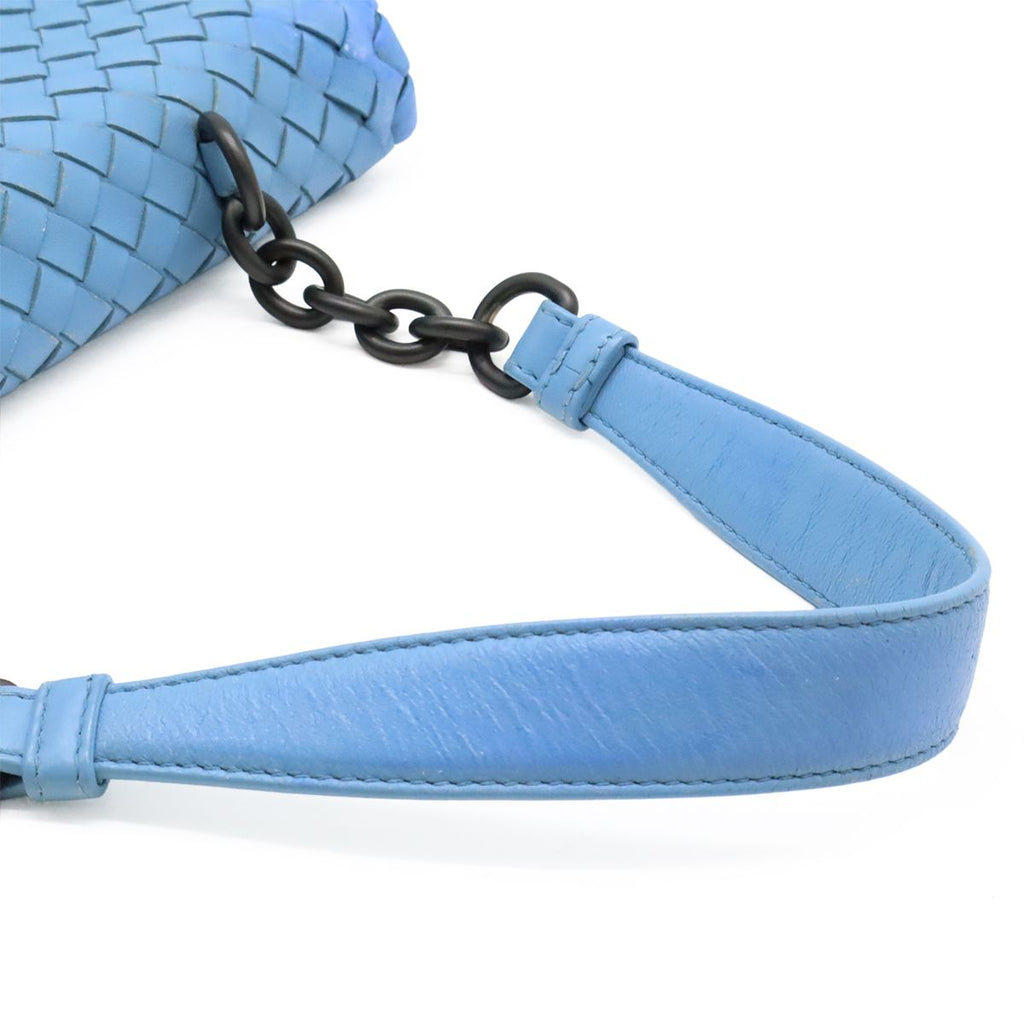 Bottega Veneta Olympia Chain Shoulder Bag Leather Light Blue — view 5