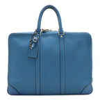Louis Vuitton Pdv Porte Documents Voyage Briefcase Business Purse Leather Blue