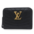 Louis Vuitton New Wave Gypt Compact Wallet Bifold Leather Noir Black