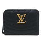 Louis Vuitton New Wave Gypt Compact Wallet Bifold Leather Noir Black