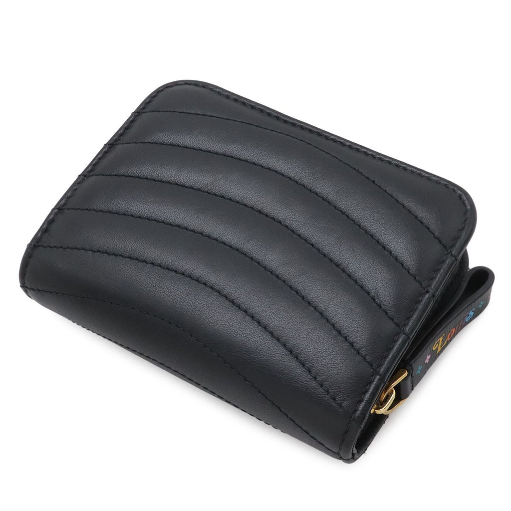 Louis Vuitton New Wave Gypt Compact Wallet Bifold Leather Noir Black — view 2