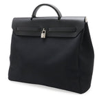 Hermes Herbag MM Handbag Toile Officier Canvas Black — view 2