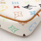 Louis Vuitton Monogram Multicolor Pochette Pouch Handbag Blanc White — view 3