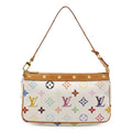 Louis Vuitton Monogram Multicolor Pochette Pouch Handbag Blanc White