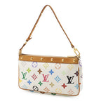 Louis Vuitton Monogram Multicolor Pochette Pouch Handbag Blanc White — view 2