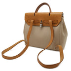 Hermes Herbag PM Handbag 2-Way Backpack Toile GM Leather Beige Light Brown — view 2