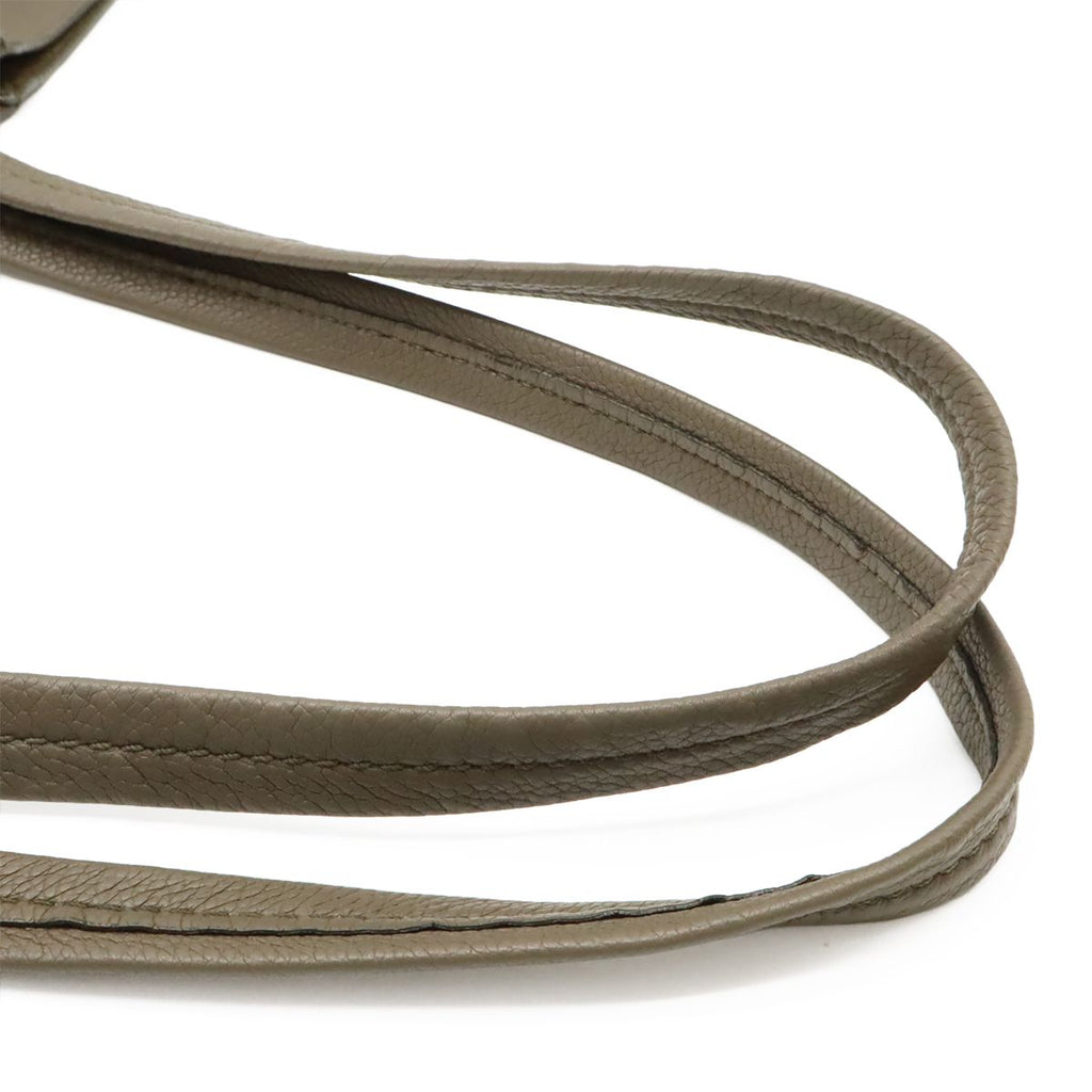 Celine Cabas Phantom Small Belt Tote Shoulder Bag Leather Taupe Gray Ju — view 5