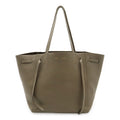 Celine Cabas Phantom Small Belt Tote Shoulder Bag Leather Taupe Gray Ju