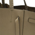 Celine Cabas Phantom Small Belt Tote Shoulder Bag Leather Taupe Gray Ju — view 8