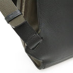 Hermes City 27 Backpack Taurillon Clemence Leather Black Vert Grease Silver — view 6