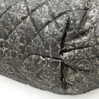 Chanel Melrose Cabas CC Logo Chain Shoulder Bag Tote Nylon Gray Silver — view 3