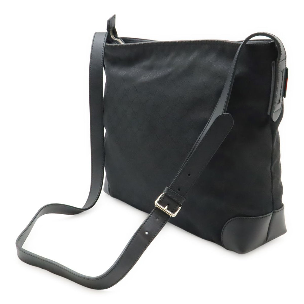 Gucci GG Canvas Sherry Line Shoulder Bag Crossbody Leather Black Green Red — view 2