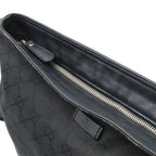 Gucci GG Canvas Sherry Line Shoulder Bag Crossbody Leather Black Green Red — view 6