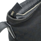 Gucci GG Canvas Sherry Line Shoulder Bag Crossbody Leather Black Green Red — view 8