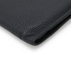 Hermes Dogon Compact Coin Purse Card Case Taurillon Clemence Black Navy Silver — view 3