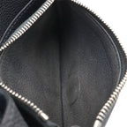 Hermes Dogon Compact Coin Purse Card Case Taurillon Clemence Black Navy Silver — view 8