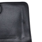 Hermes Dogon Compact Coin Purse Card Case Taurillon Clemence Black Navy Silver — view 9