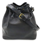 Louis Vuitton Epi Petit Noir Shoulder Bag Drawstring Black