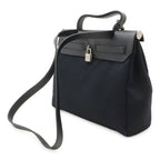 Hermes Herbag PM 2-Way Shoulder Bag Toile Officier GM Black Beige — view 2