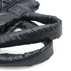 Chanel Coco Cocoon Small Tote Quilted Nylon Leather Black Silver — view 4