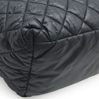 Chanel Coco Cocoon Small Tote Quilted Nylon Leather Black Silver — view 3