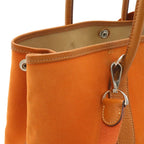 Hermes Garden Party TPM Tote Toile Officier Leather Orange Silver — view 4