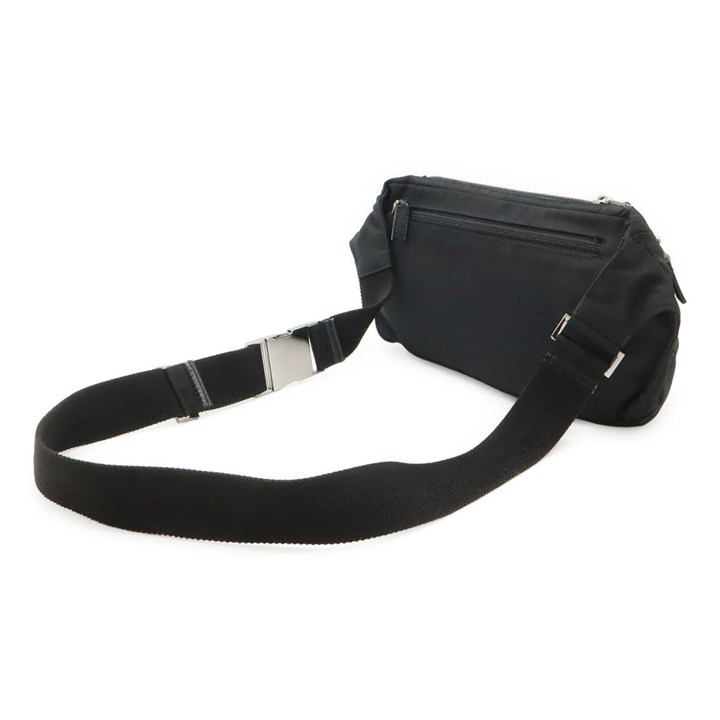 Gucci Sherry Line Belt Bag Waist Pouch Hip Nylon Canvas Black Silver — view 2