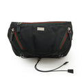 Gucci Sherry Line Belt Bag Waist Pouch Hip Nylon Canvas Black Silver