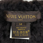 Louis Vuitton Flight Cap Sheepskin Hat Shearling Dark Brown — view 6