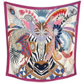 Hermes Carre Geant Cheval Masque Mask Scarf Cashmere Silk Fuchsia Multicolor