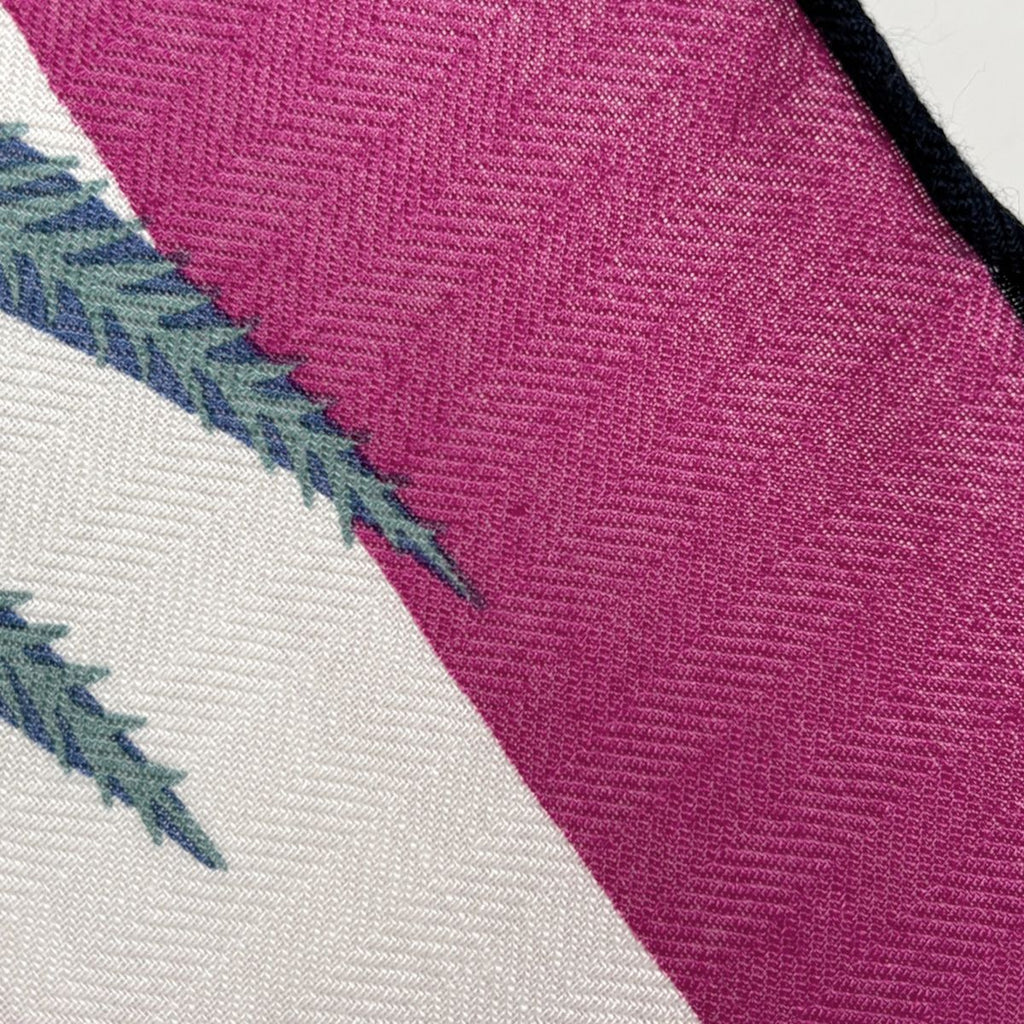 Hermes Carre Geant Cheval Masque Mask Scarf Cashmere Silk Fuchsia Multicolor — view 3
