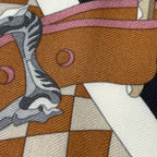 Hermes Carre Geant Cheval Masque Mask Scarf Cashmere Silk Fuchsia Multicolor — view 4