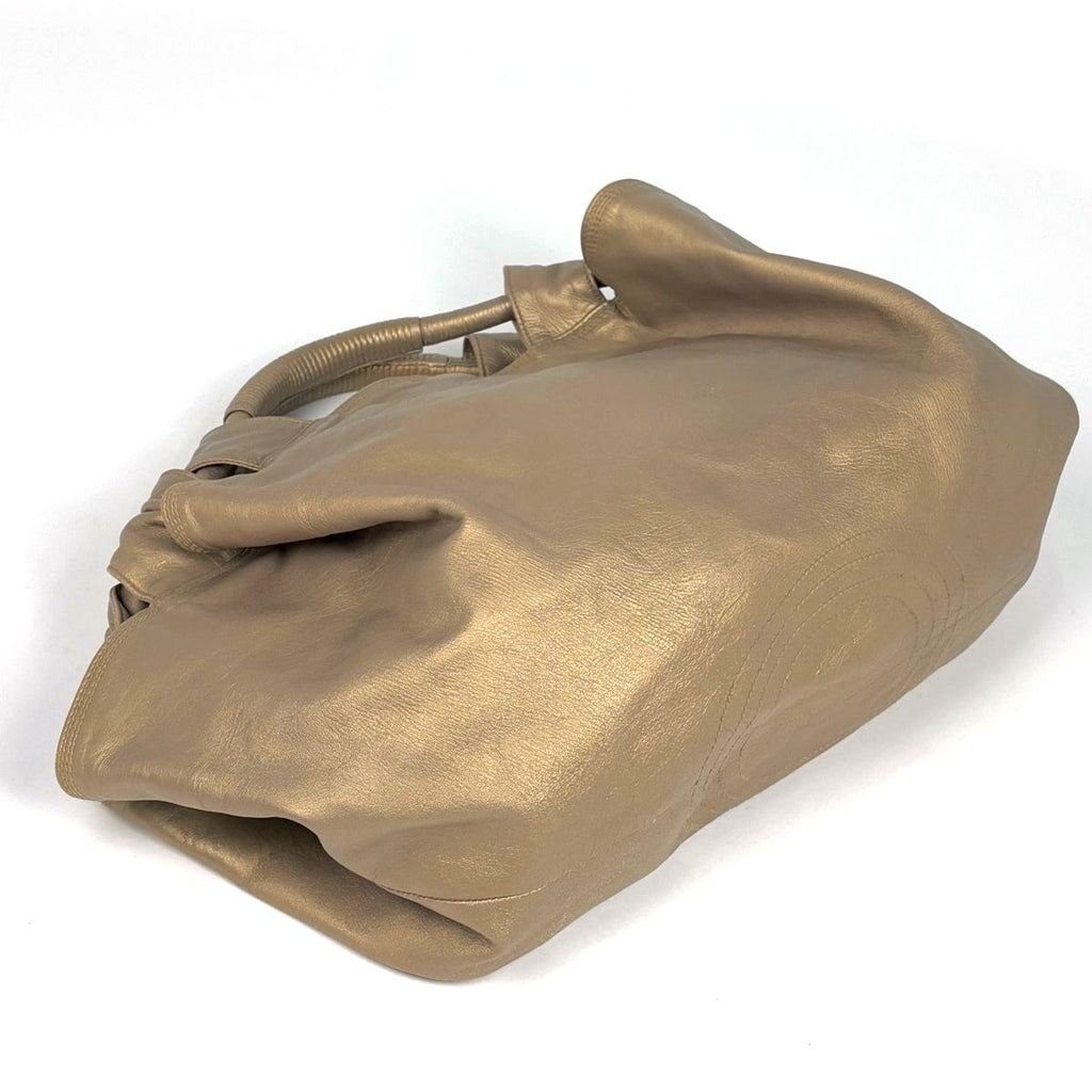 Loewe Nappa Aire Anagram Handbag Leather Gold — view 2