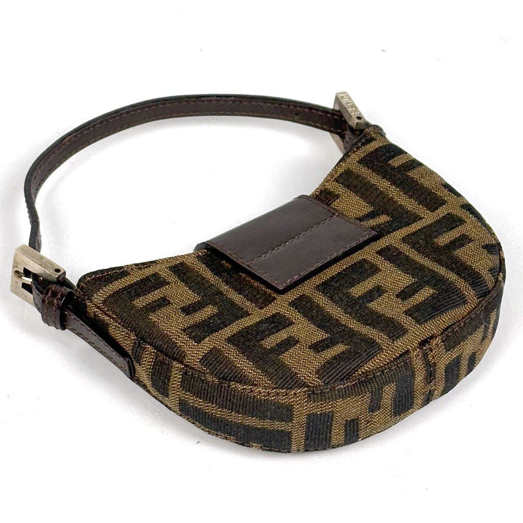 Fendi Zucca Pattern Mini Pouch Canvas Brown — view 2