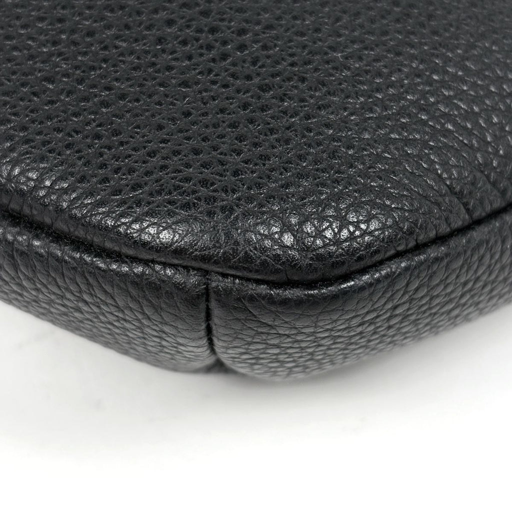 Gucci Logo Waist Bag Leather Black — view 3
