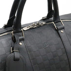 Louis Vuitton Damier Infini Keepall Bandouliere 55 Boston Bag 2-Way Onyx Black — view 5
