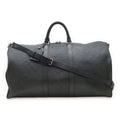 Louis Vuitton Damier Infini Keepall Bandouliere 55 Boston Bag 2-Way Onyx Black