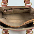 Celine Boogie Bag Macadam Pattern Handbag Canvas Beige Brown — view 7