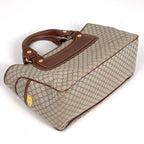 Celine Boogie Bag Macadam Pattern Handbag Canvas Beige Brown — view 2