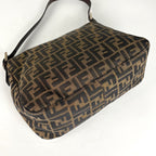 Fendi Zucca Pattern Shoulder Bag Mamma Bucket Canvas Brown — view 2
