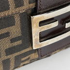 Fendi Zucca Pattern Shoulder Bag Mamma Bucket Canvas Brown — view 5