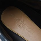 Louis Vuitton Monogram Denim Low Cut Sneakers Shoes Suede Blue Black White 7.5 — view 8
