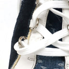 Louis Vuitton Monogram Denim Low Cut Sneakers Shoes Suede Blue Black White 7.5 — view 5