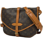 Louis Vuitton Saumur 30 Crossbody Shoulder Bag Monogram Brown