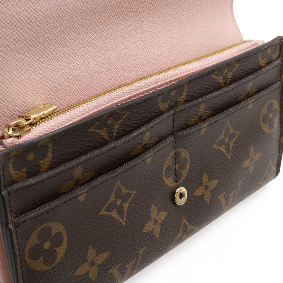 Louis Vuitton Monogram Portefeuille Sarah Bifold Wallet Rosevalerine Baby Pink — view 9
