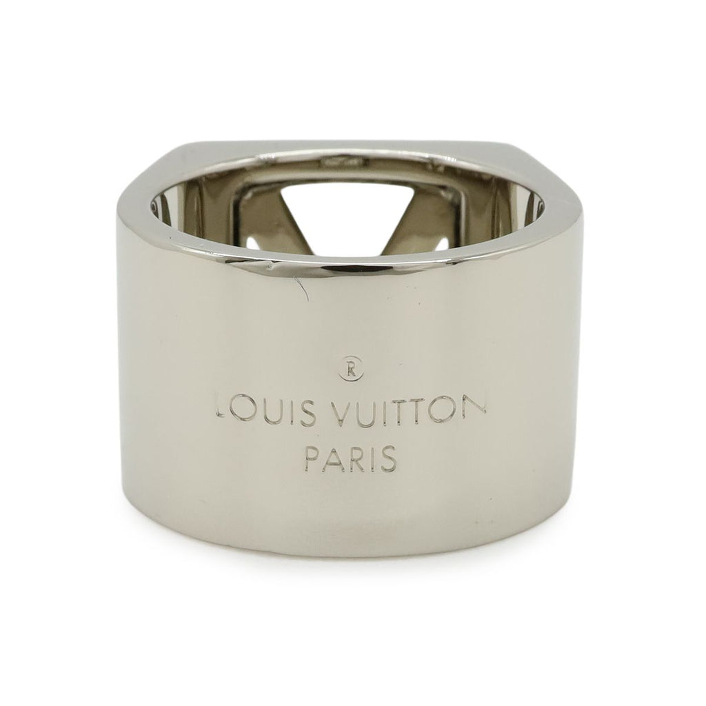 Louis Vuitton Chevalier Square Ring M Silver — view 4