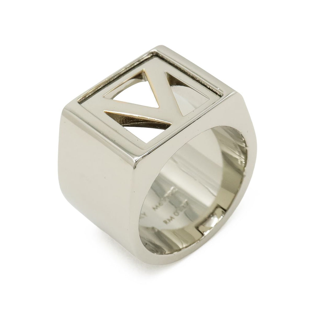 Louis Vuitton Chevalier Square Ring M Silver